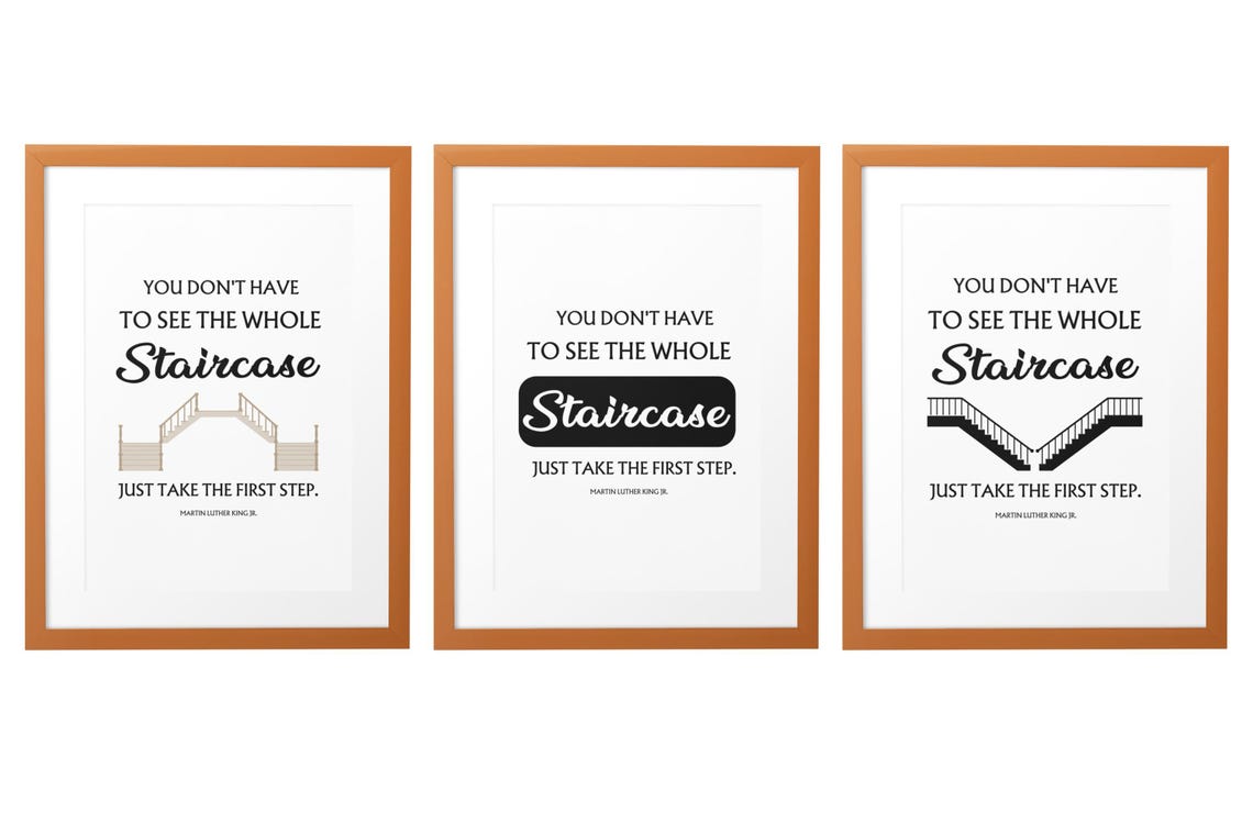 Martin Luther King Jr Staircase First Step Inspirational Poster - Image 5