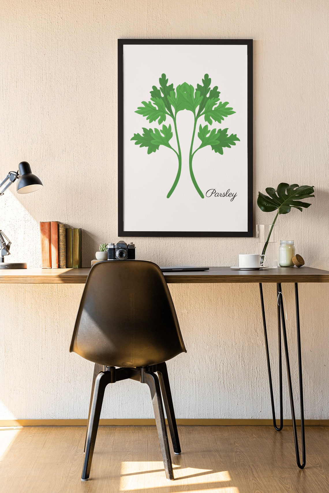 Parsley Botanical Herb Kitchen Green Illustration Modern Wall Poster - Image 4
