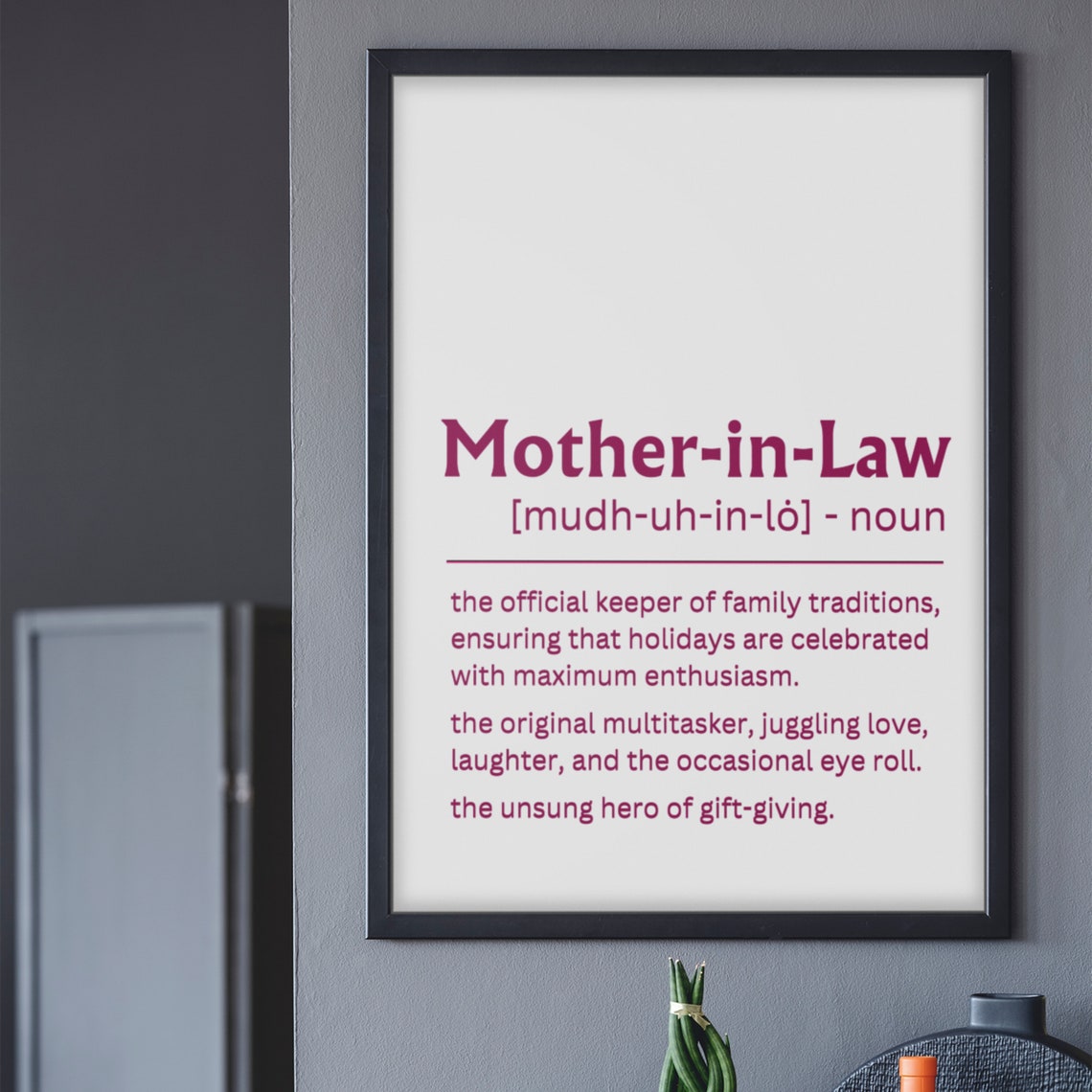 Mother In Law Definition Gift Appreciation Keepsake Decor Poster - Image 2