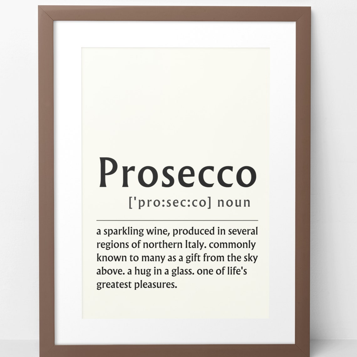 Prosecco Definition Poster Funny Wine Lover Kitchen Bar Decor - Image 2
