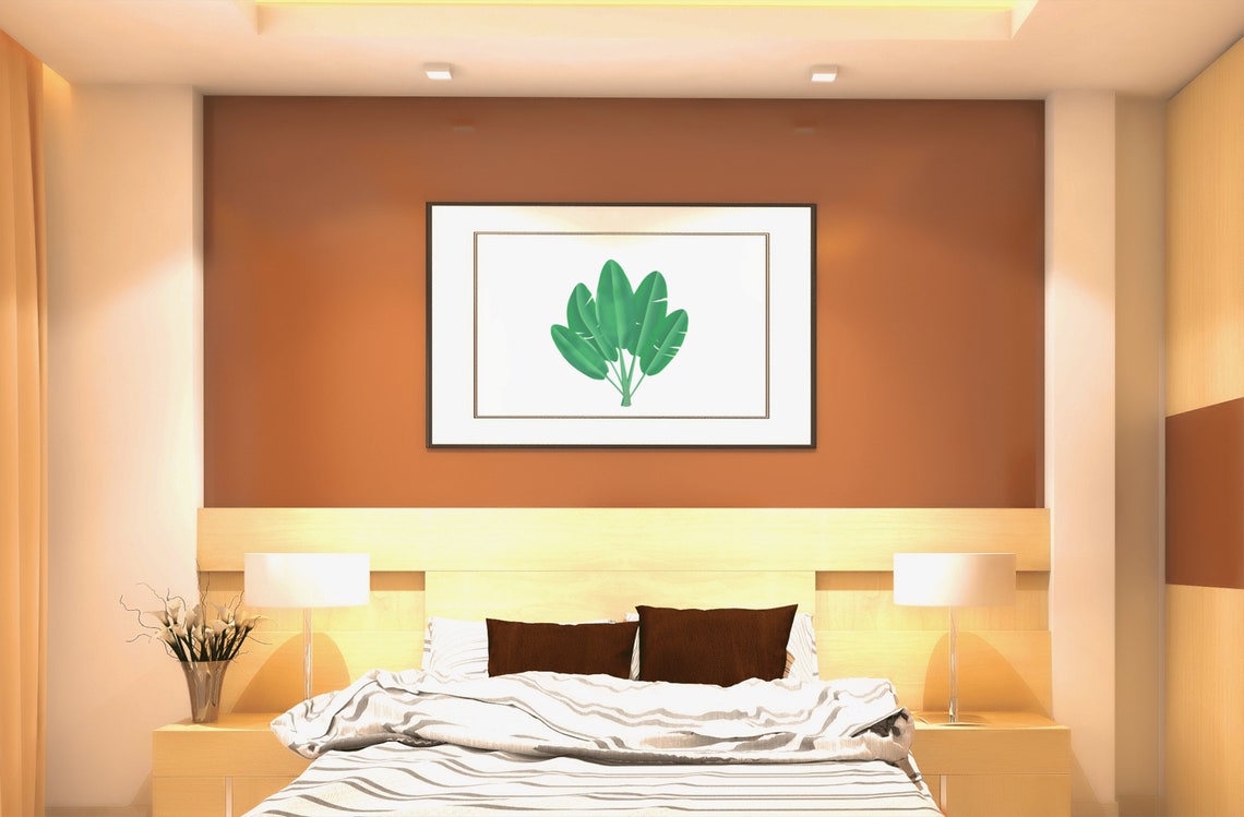 Banana Leaves Cluster Tropical Green Botanical Wall Decor Poster - Image 2