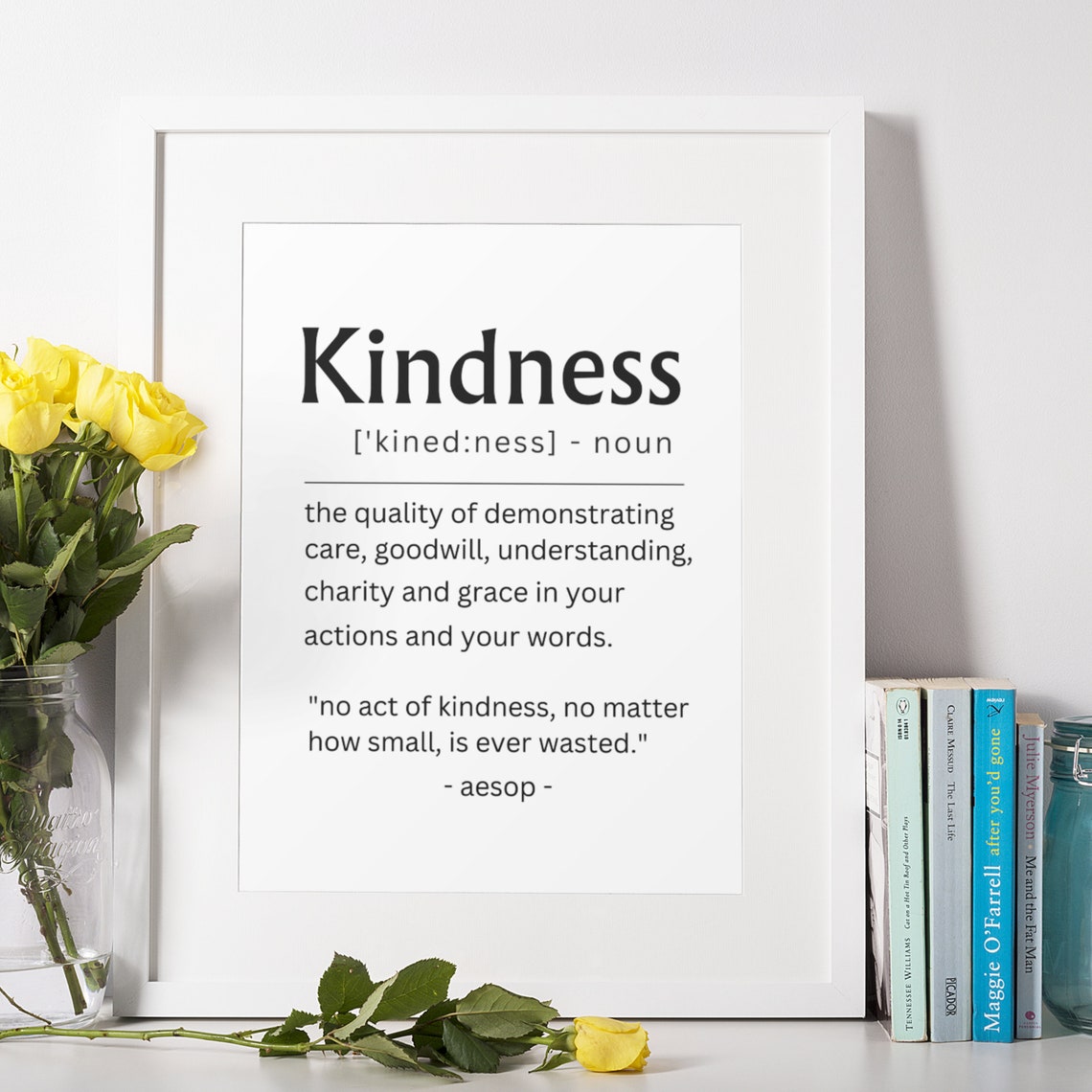 Kindness Definition Inspirational Quote Classroom Decor Poster - Image 2