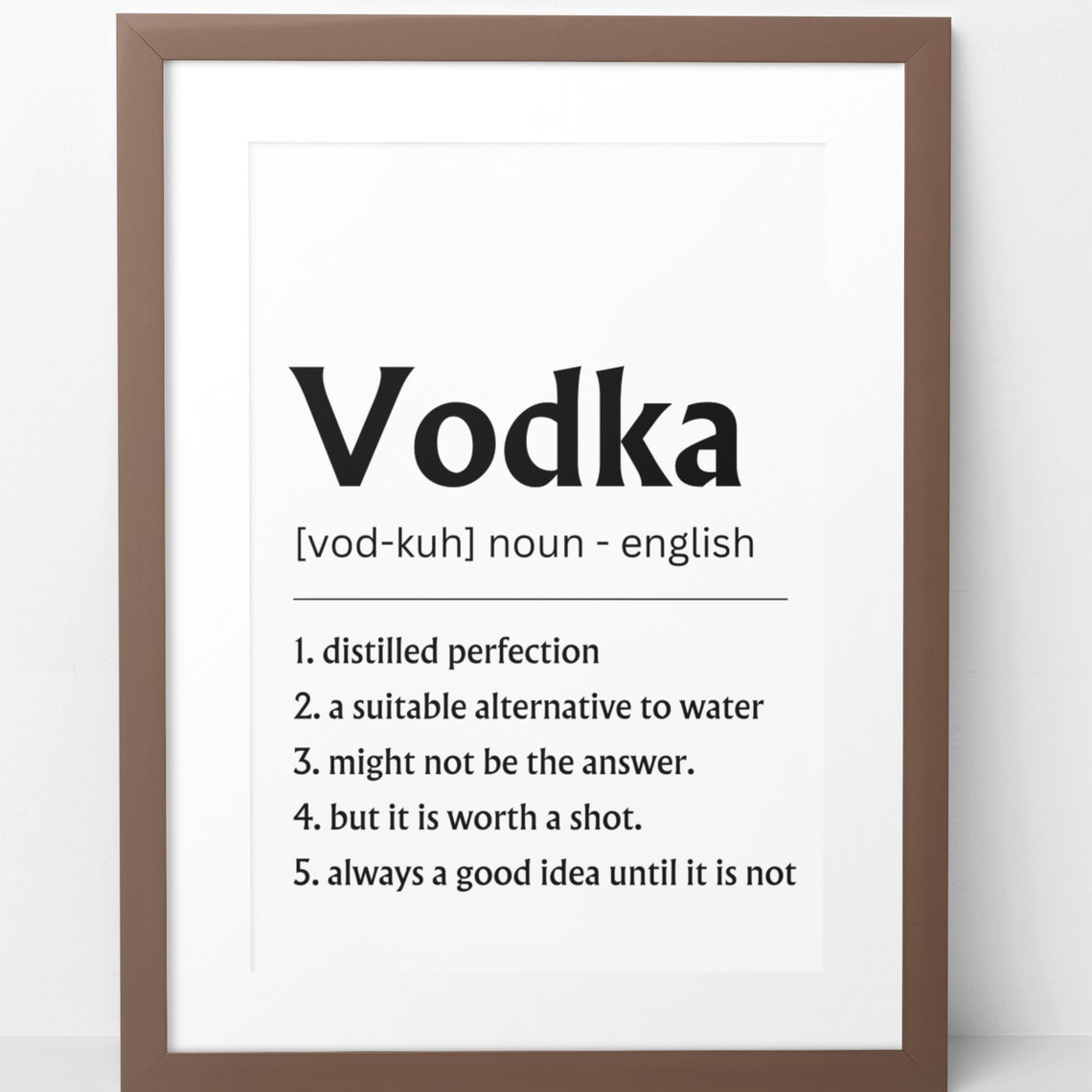 Vodka Definition Funny Quote Bar Cart Home Bar Decor Gift Poster - Image 5
