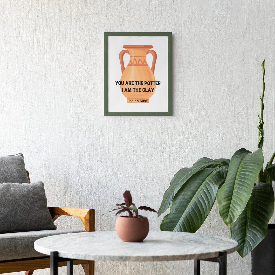 You Are the Potter I Am the Clay Isaiah 64:8 Bible Faith Poster - Image 6