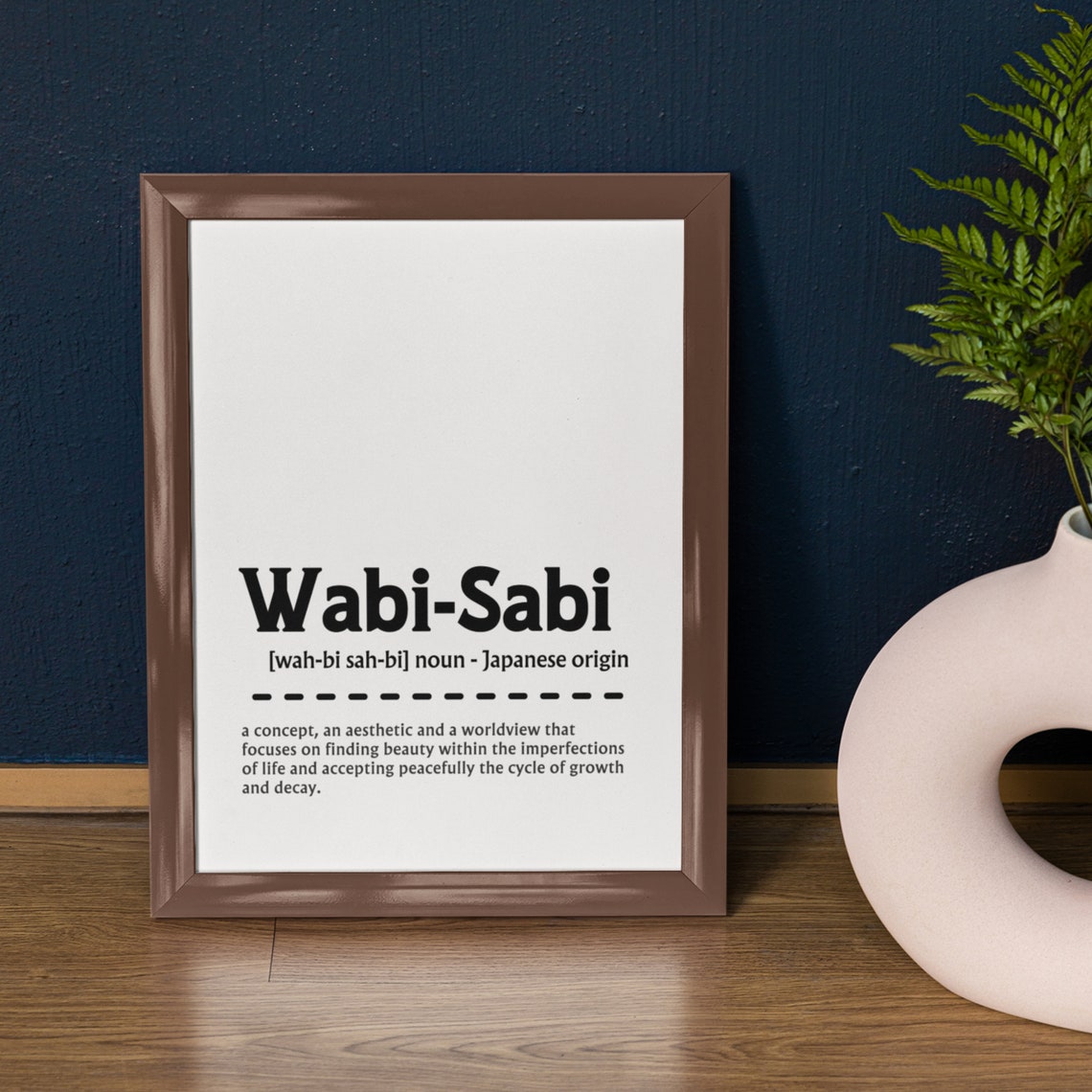 Wabi-Sabi Japanese Philosophy Dictionary Definition Quote Poster - Image 6