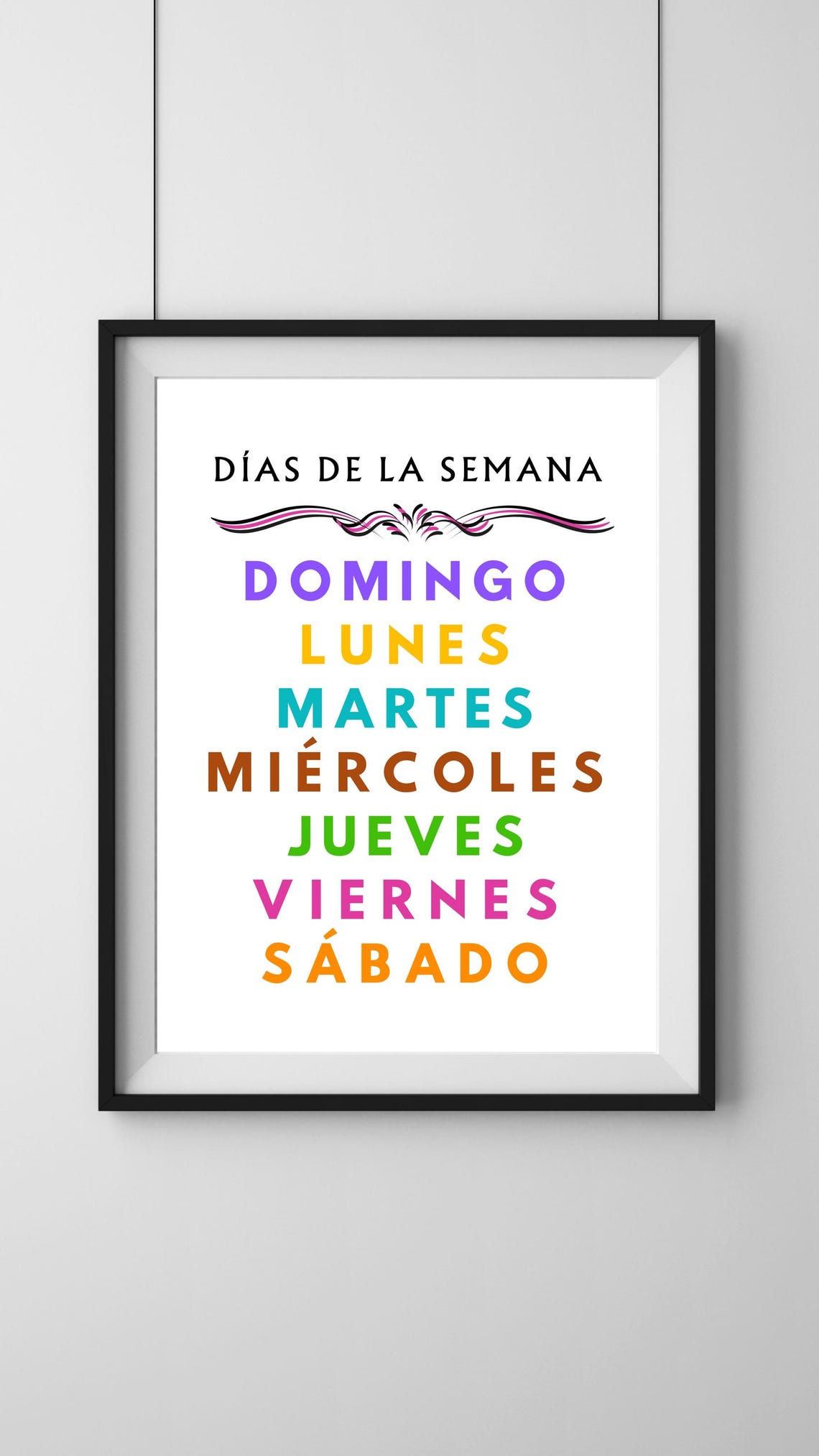 Dias De La Semana Spanish Days Of Week Classroom Decor Poster - Image 9
