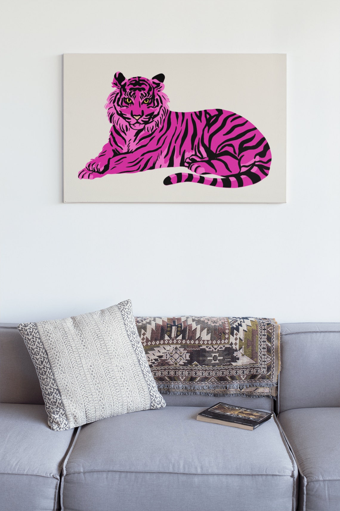 Pink Tiger Maximalist Preppy Room Dorm Wall Decor Poster Art - Image 2
