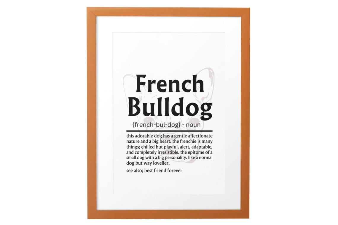 French Bulldog Print Dog Poster French Bulldog Gift Definition Print Dog Dad Dog Mom Gift Dog Owner Art - Image 3