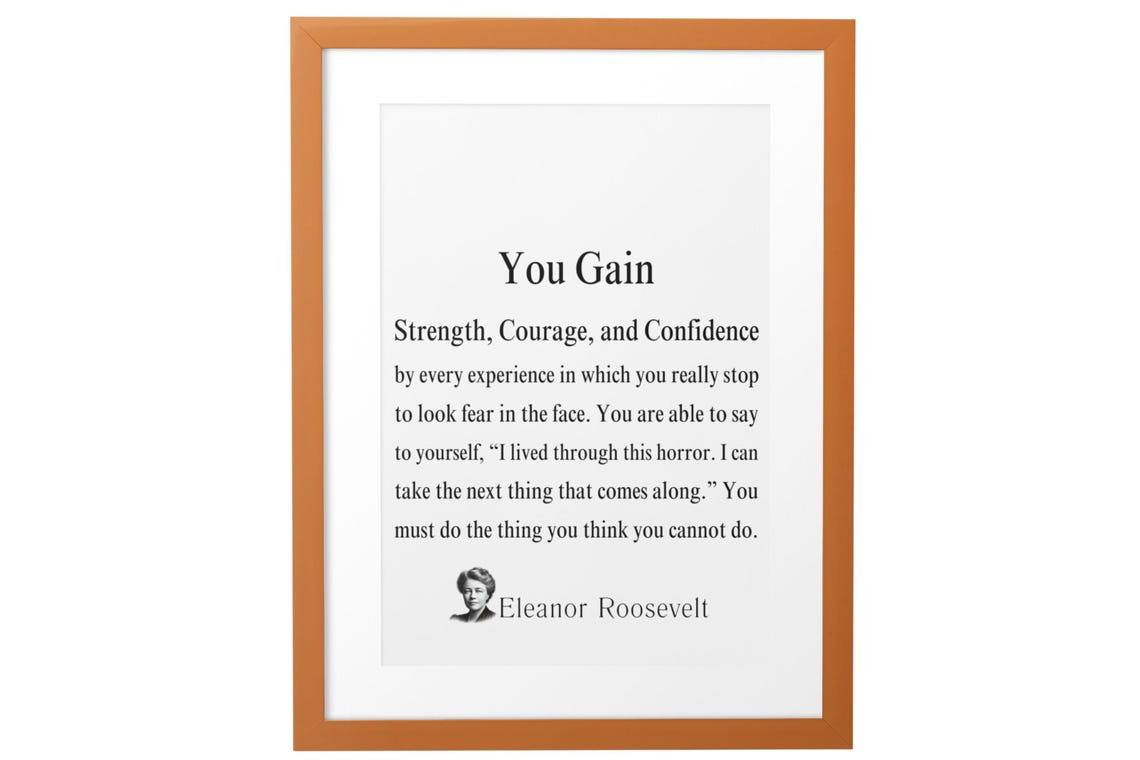 Eleanor Roosevelt You Gain Strength Courage Confidence Poster - Image 3