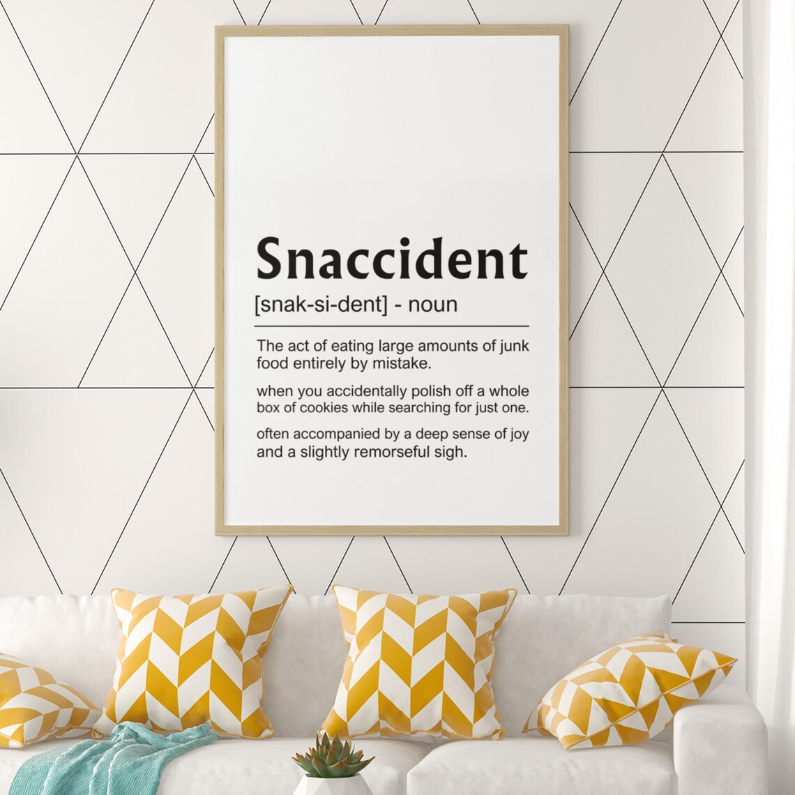 Snaccident Definition Funny Food Kitchen Humor Quote Wall Poster - Image 5