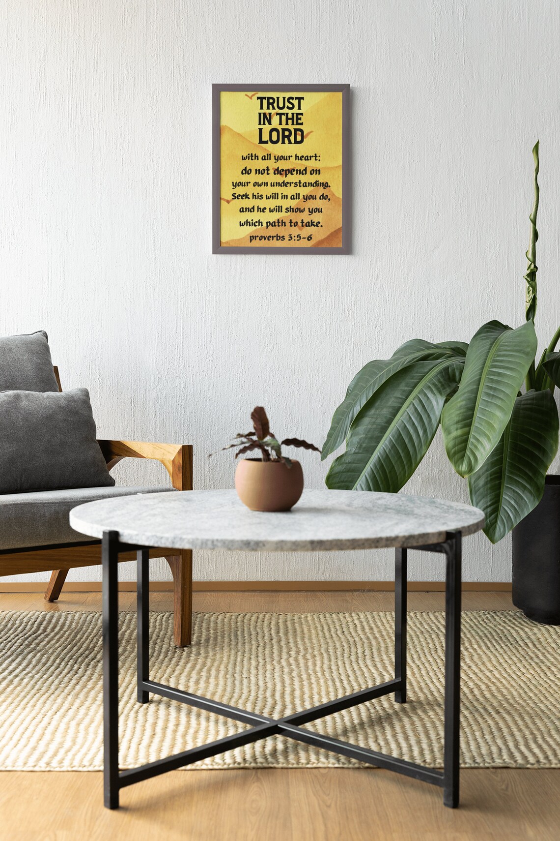 Trust In The Lord With All Your Heart Christian Wall Art Instant Proverbs 356 Bible Verse Prints Scripture Quote Prints - Image 3
