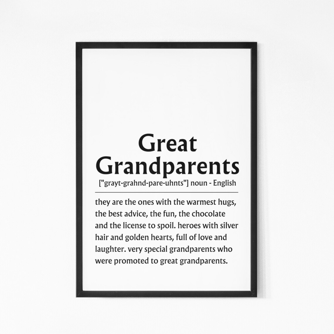 Great Grandparents Definition Personalized Art Print - Image 2