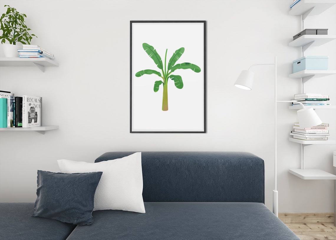 Banana Palm Tree Tropical Botanical Illustration Wall Decor Poster - Image 3