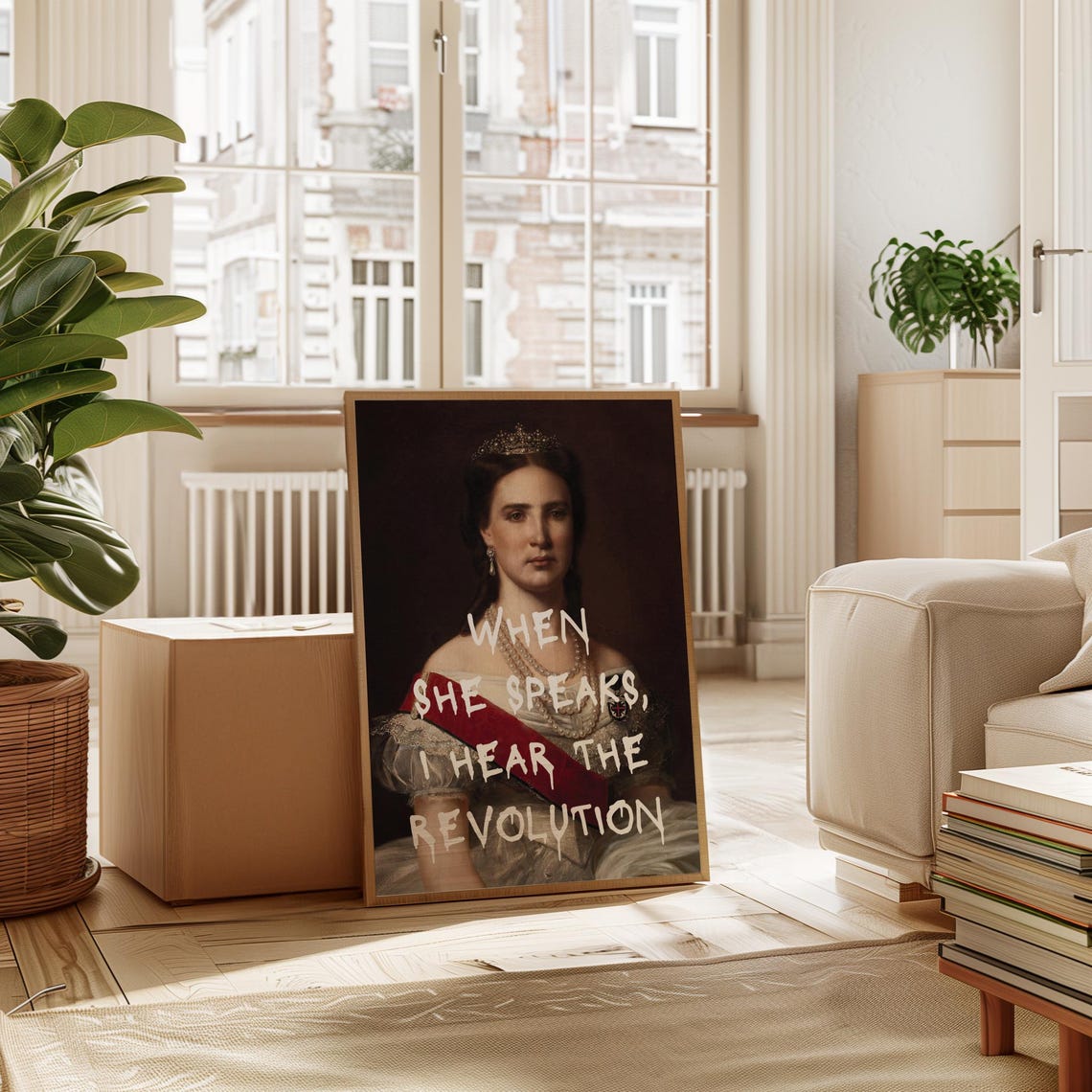 When She Speaks I Hear The Revolution Feminist Portrait Poster - Image 4