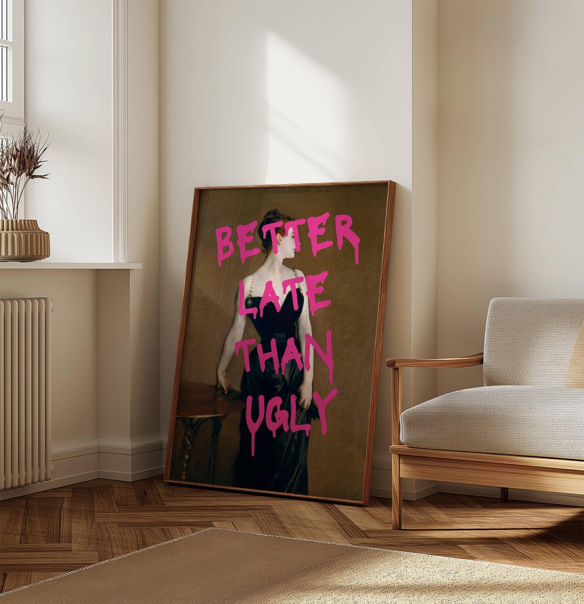Better Late Than Ugly Madame X Sargent Altered Classic Portrait Poster - Image 7