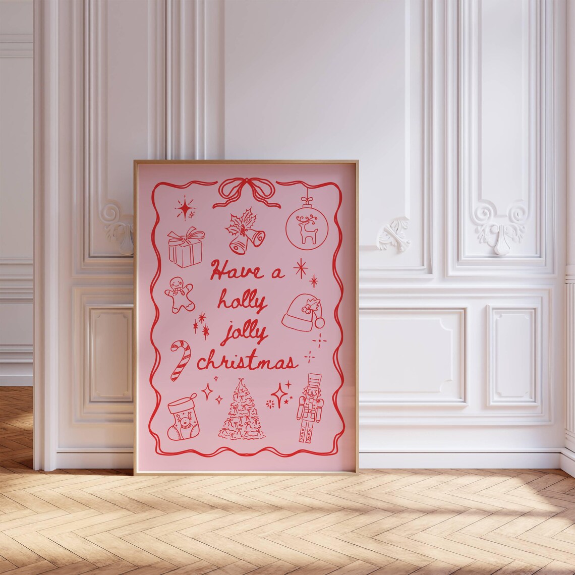Have A Holly Jolly Christmas Minimalist Holiday Poster - Image 7