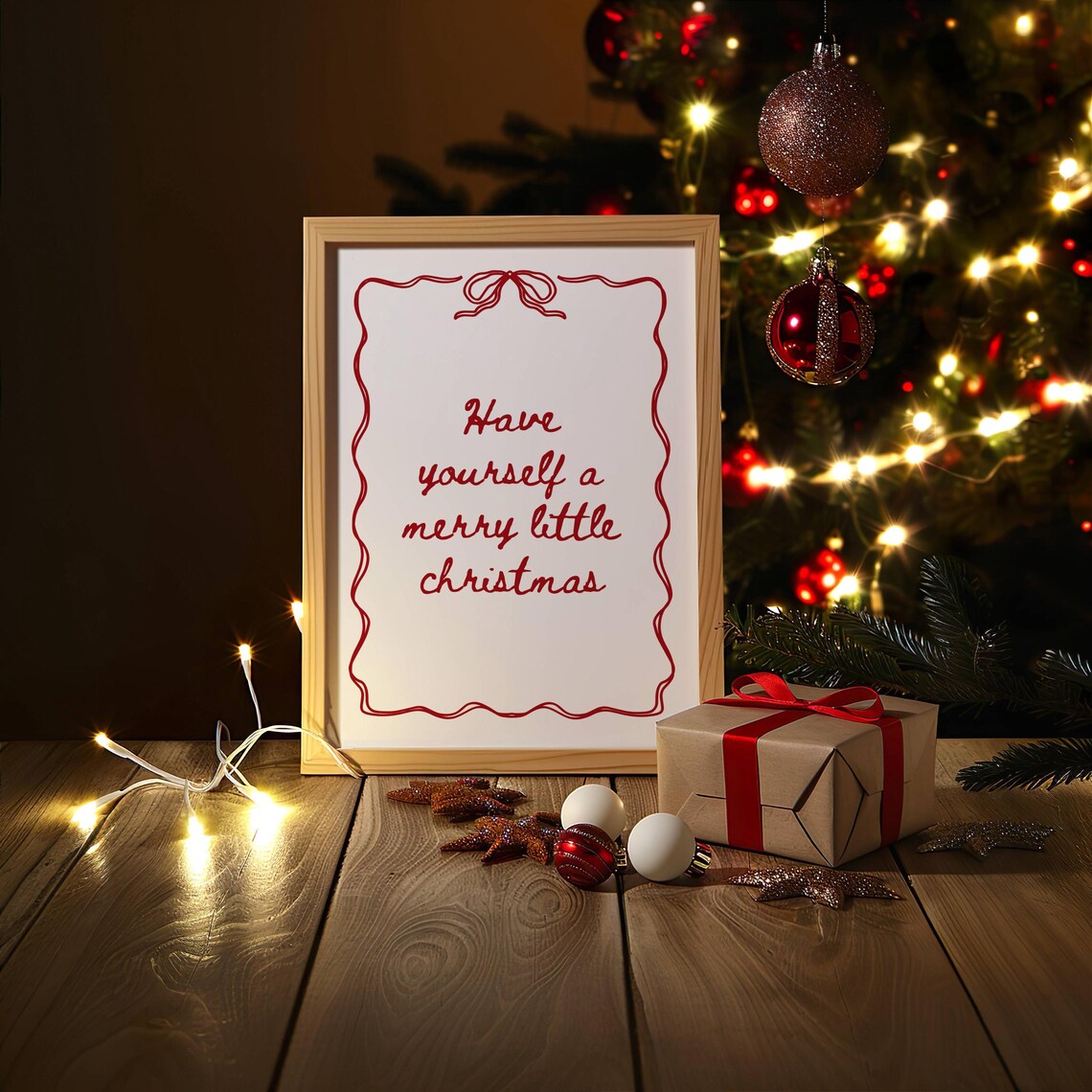Have Yourself a Merry Little Christmas Bow Print - Image 6