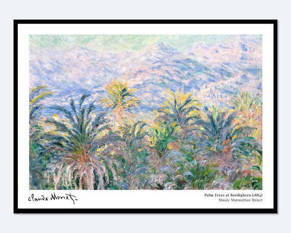 Claude Monet Palm Trees at Bordighera 1884 Museum Exhibition Poster