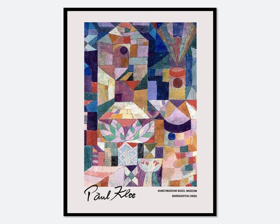 Paul Klee Burggarten 1919 Vintage Poster Art Print