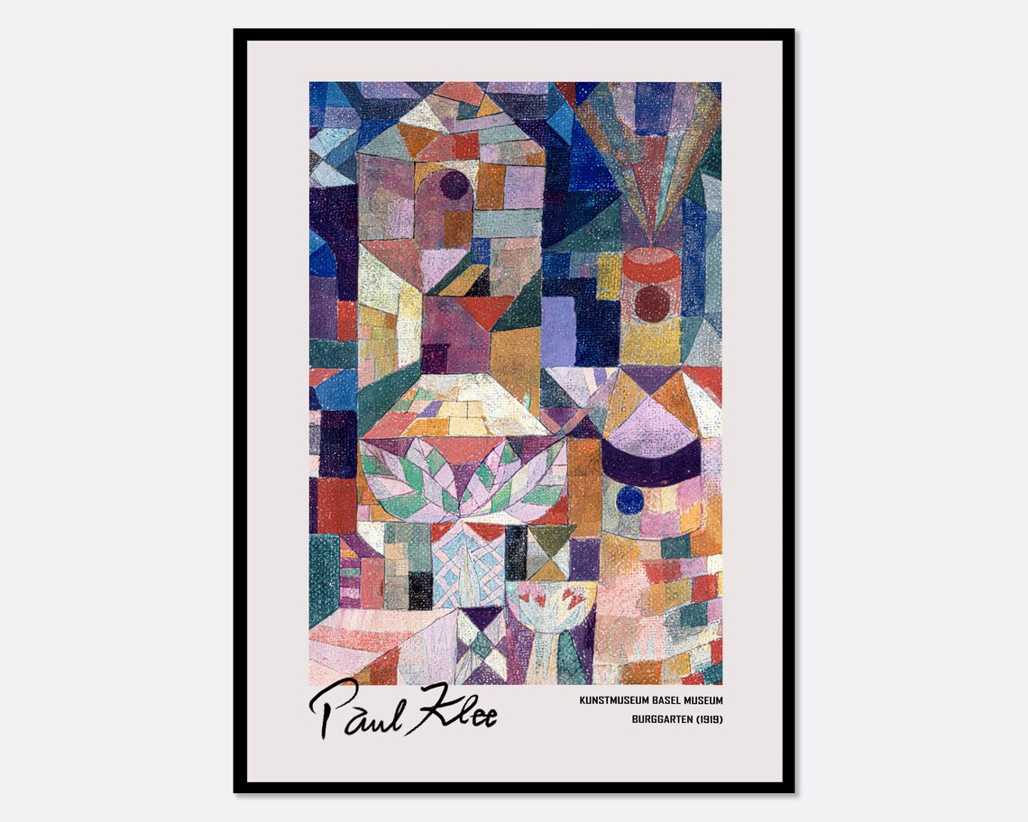 Paul Klee Burggarten 1919 Vintage Poster Art Print