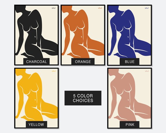 Matisse-Inspired Nu Bleu Figure Art Print