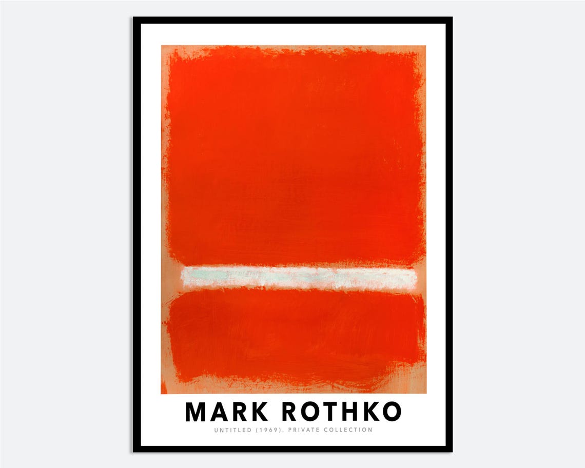 Mark Rothko Untitled 1969 Burnt Orange Abstract Colorfield Poster