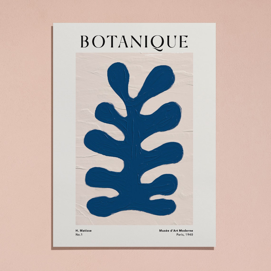 Henri Matisse Botanique Deep Blue Abstract Botanical Art Poster