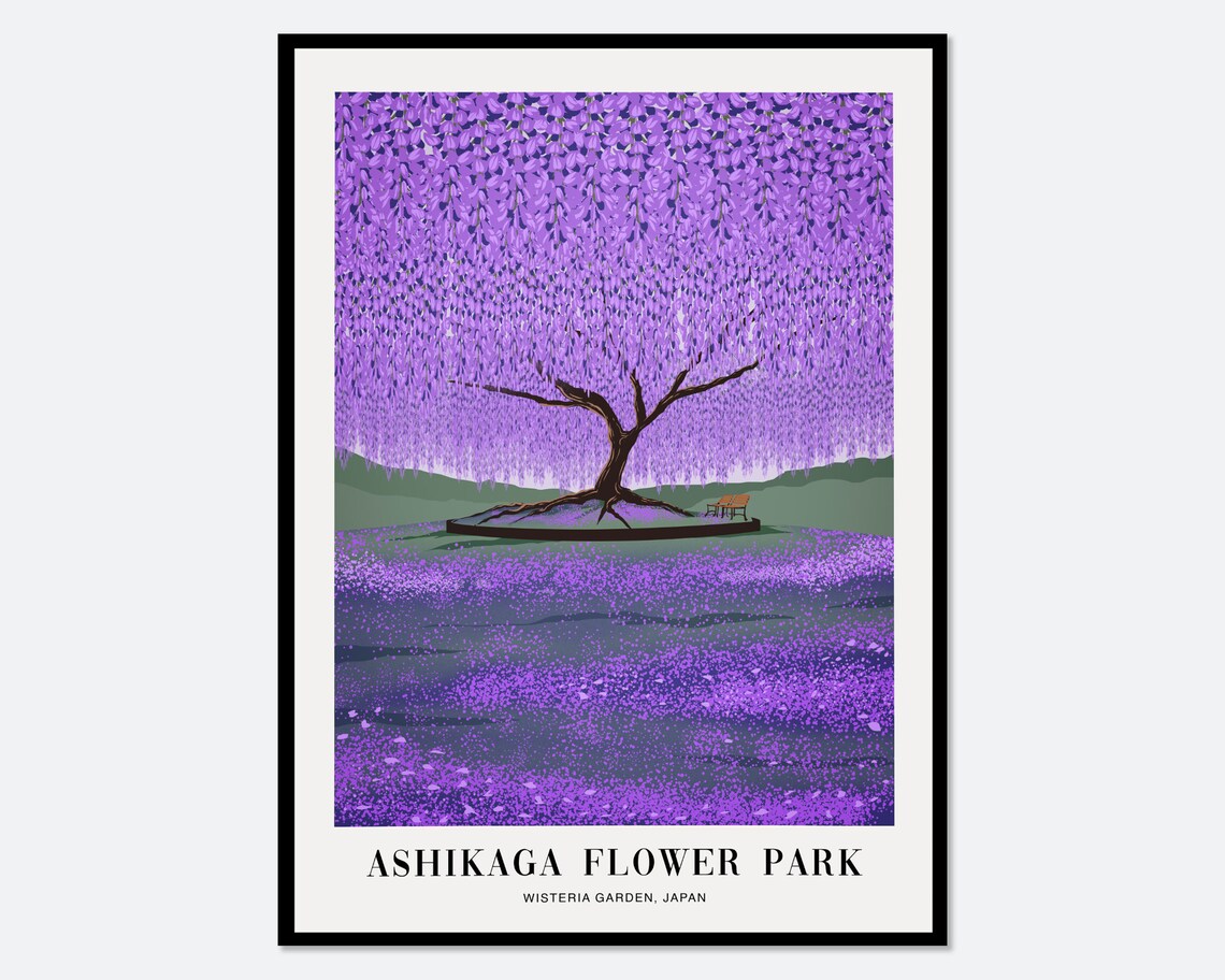 Wisteria Tree Ashikaga Flower Park Japan Boho Art Print