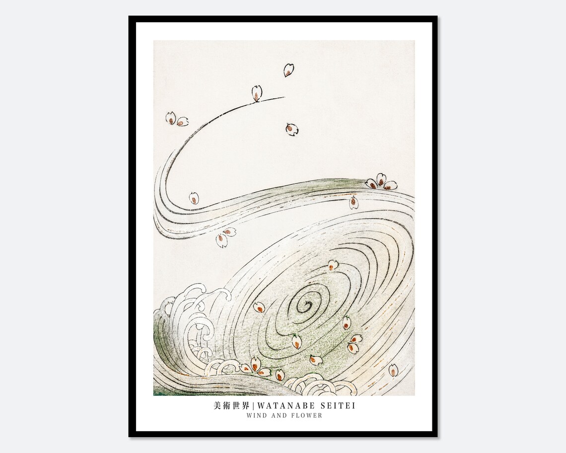 Watanabe Seitei Wind And Flower Bijutsu Sekai Vintage Japanese Woodblock Landscape Art Print Japanese Art Japanese Poster Jp25