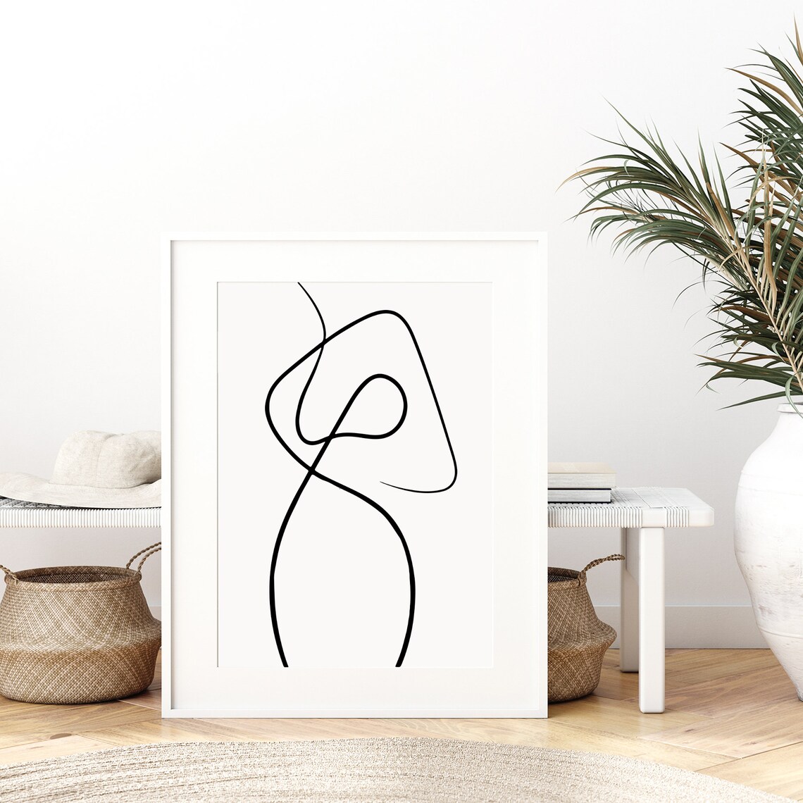 One Line Body Figure Minimalist Line Art Print