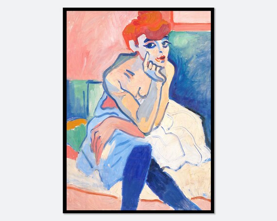 Andre Derain Woman In A Chemise 1906 Art Print