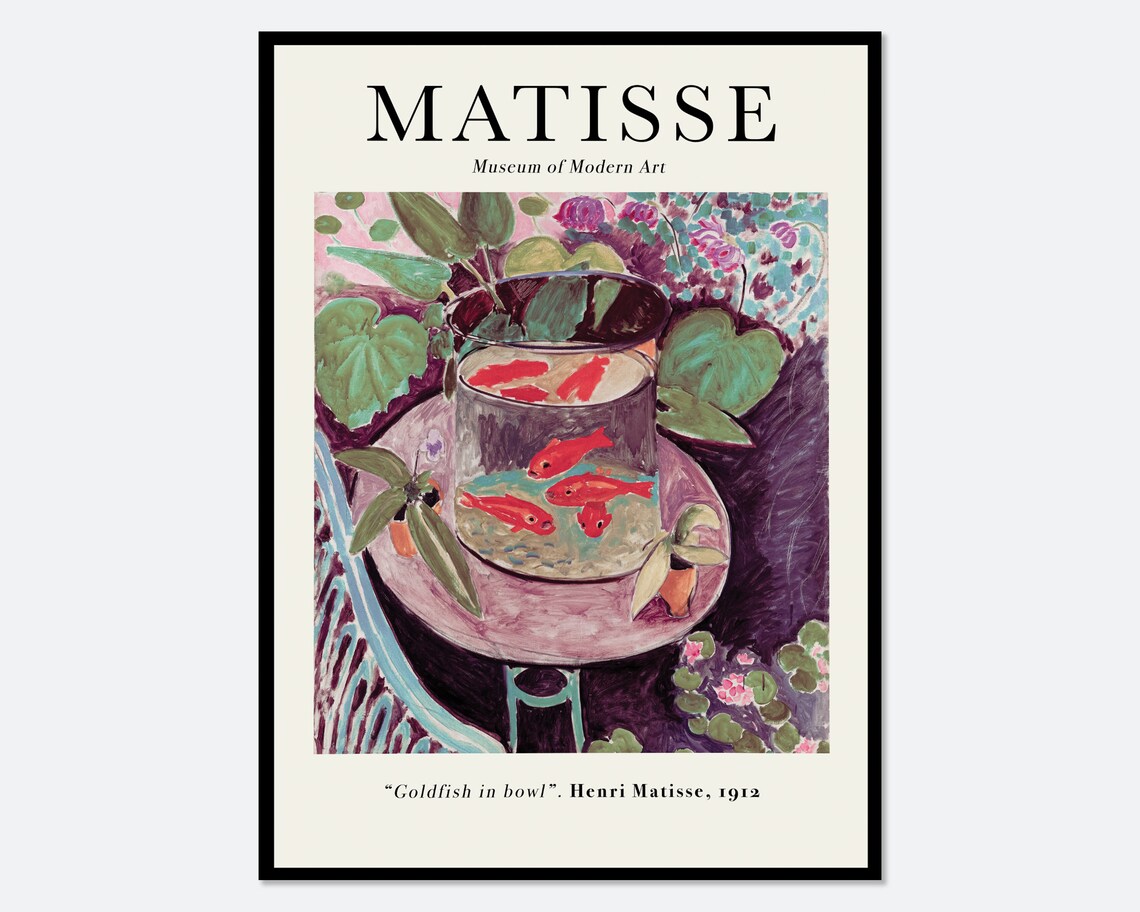 Henri Matisse Goldfish In Bowl Vintage Art Print