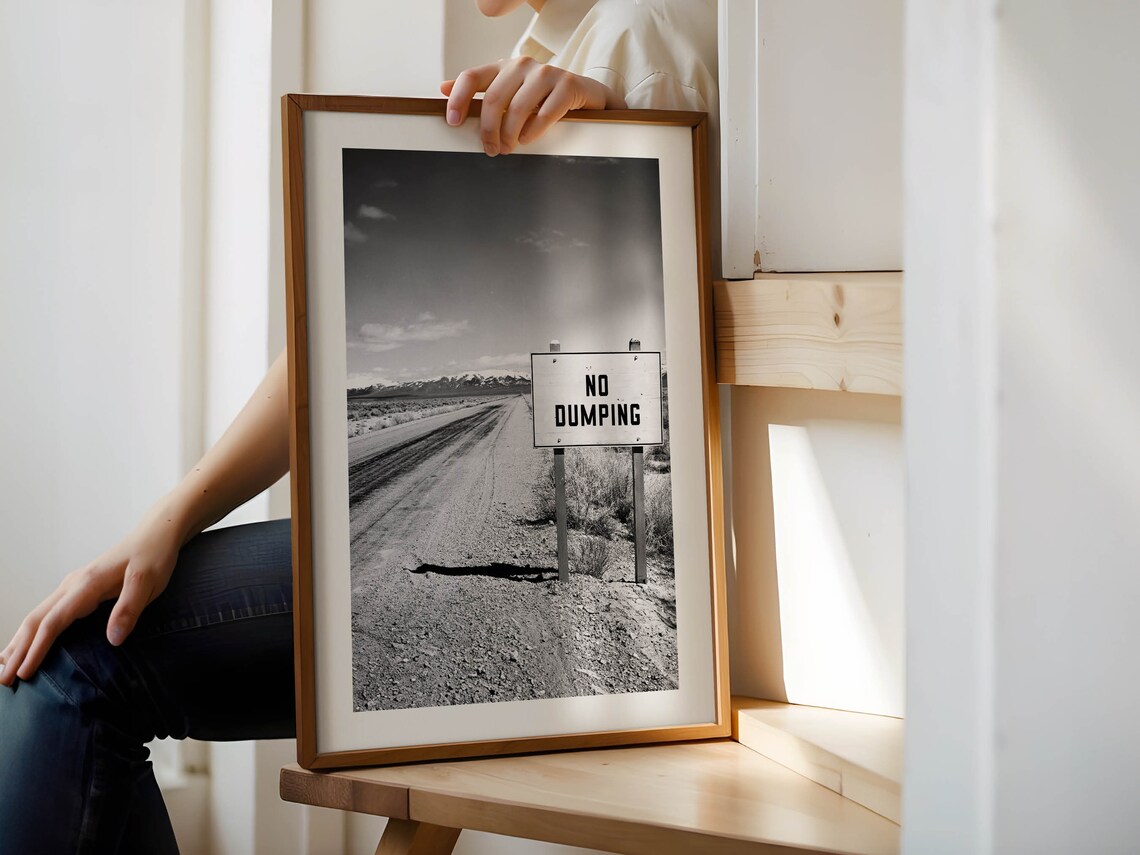 No Dumping Funny Bathroom Humor Art Print - Image 2