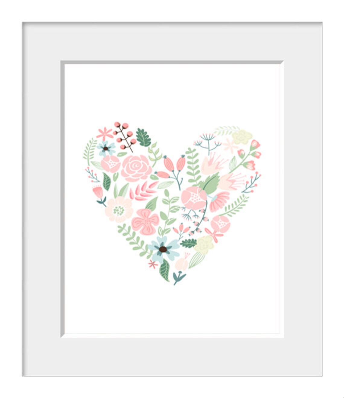 Nursery Botanical Floral Love Print, Whimsical Art - Image 2