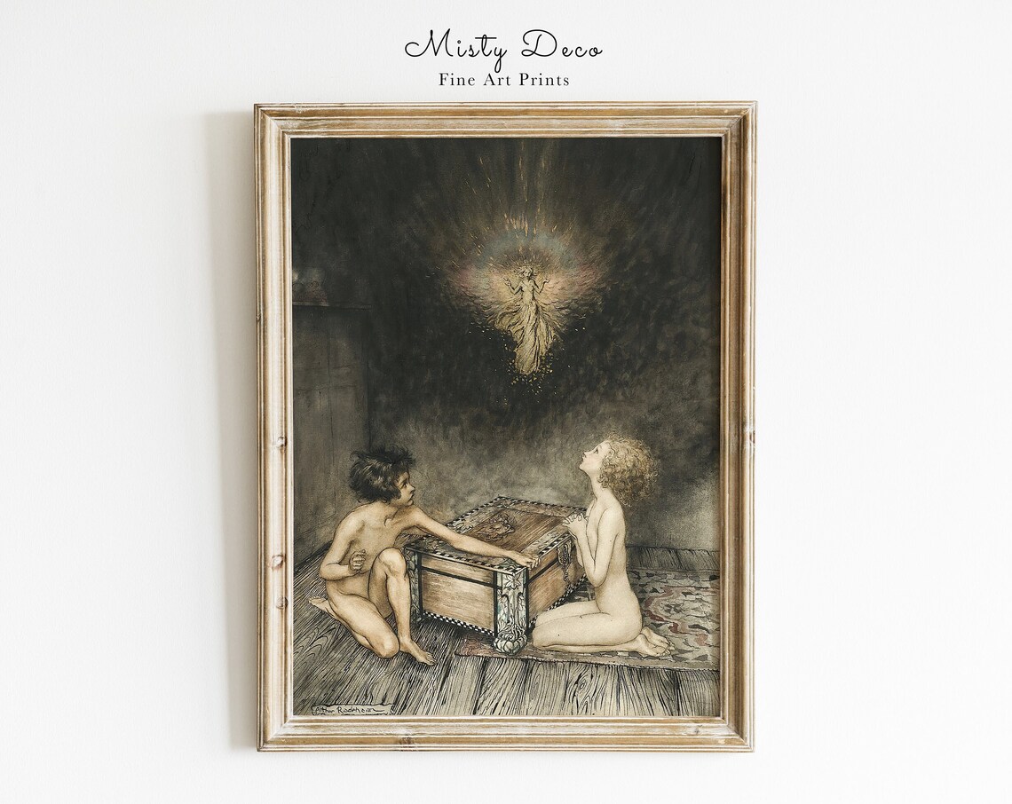 Arthur Rackham Vintage Fairy Tale Children Magic Box Storybook Poster
