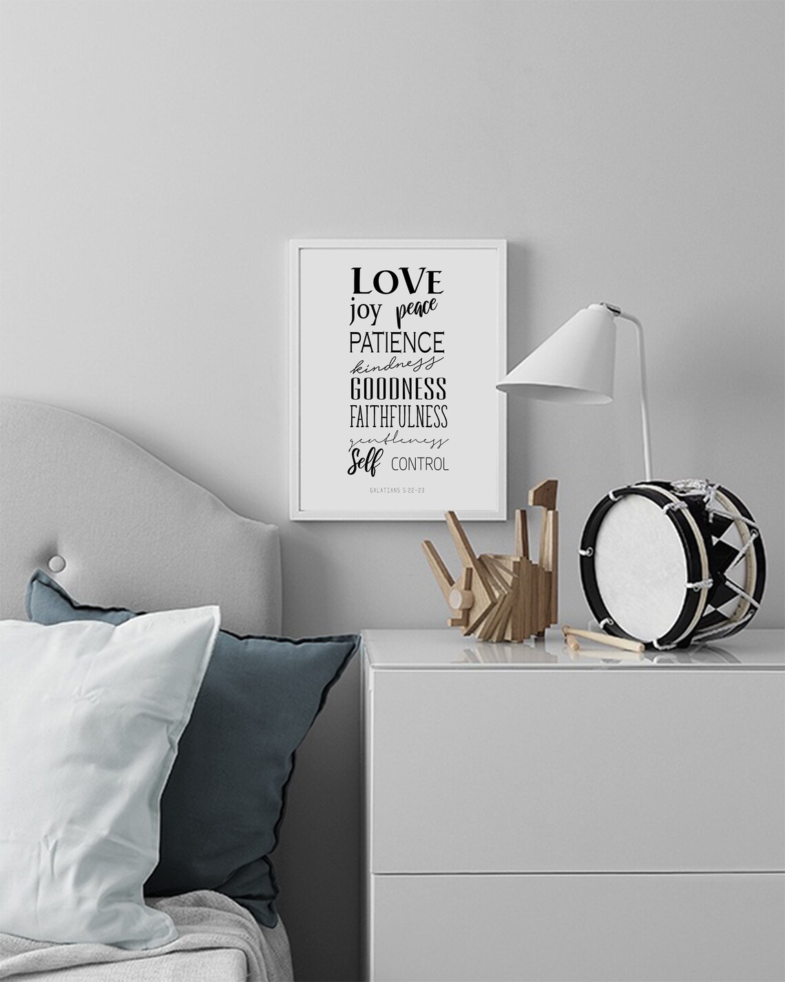 Fruits of the Spirit Love Joy Peace Galatians 5 22 Bible Verse Poster - Image 3