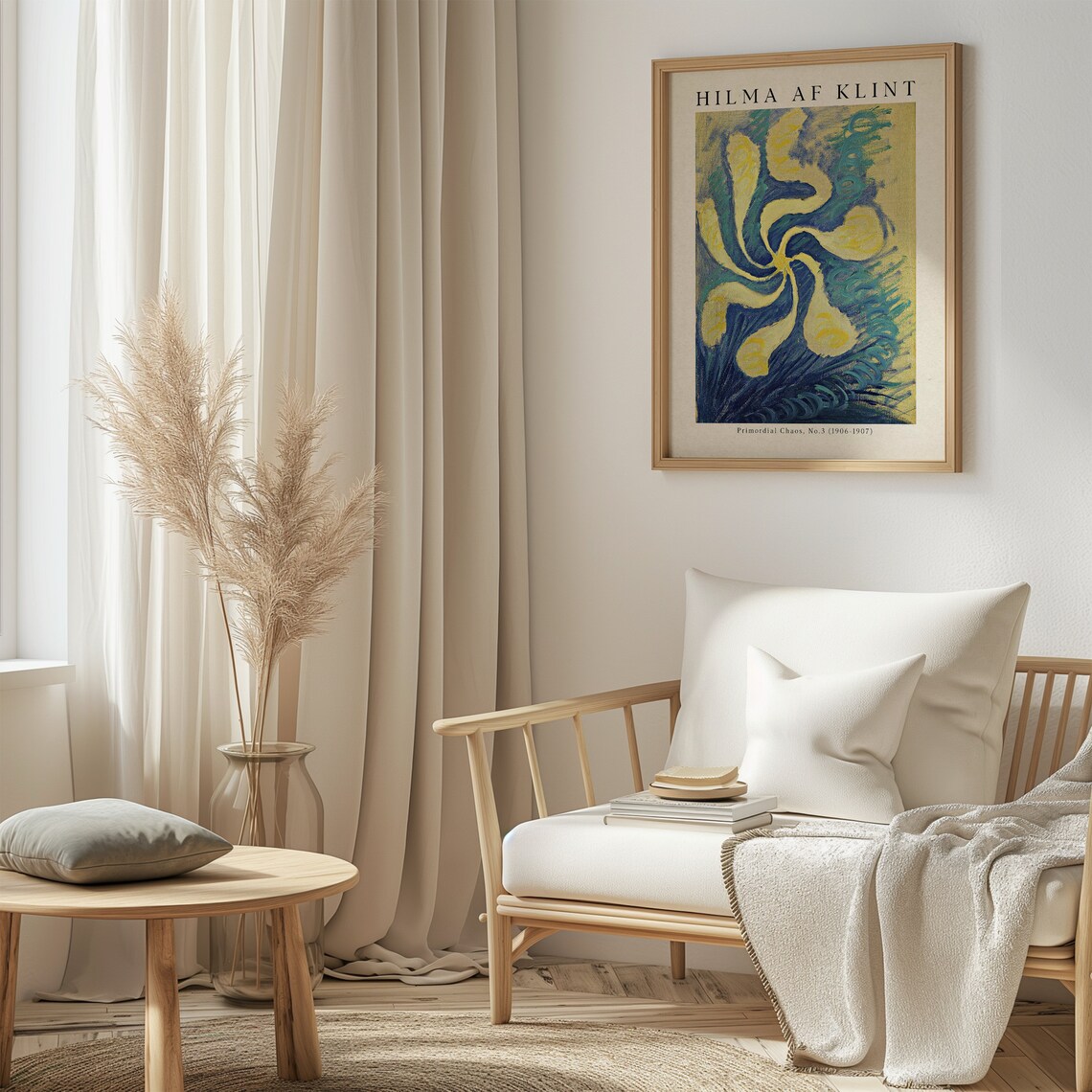 Hilma Af Klint Primordial Chaos No 3 Swirl Abstract Blue Yellow Poster - Image 5