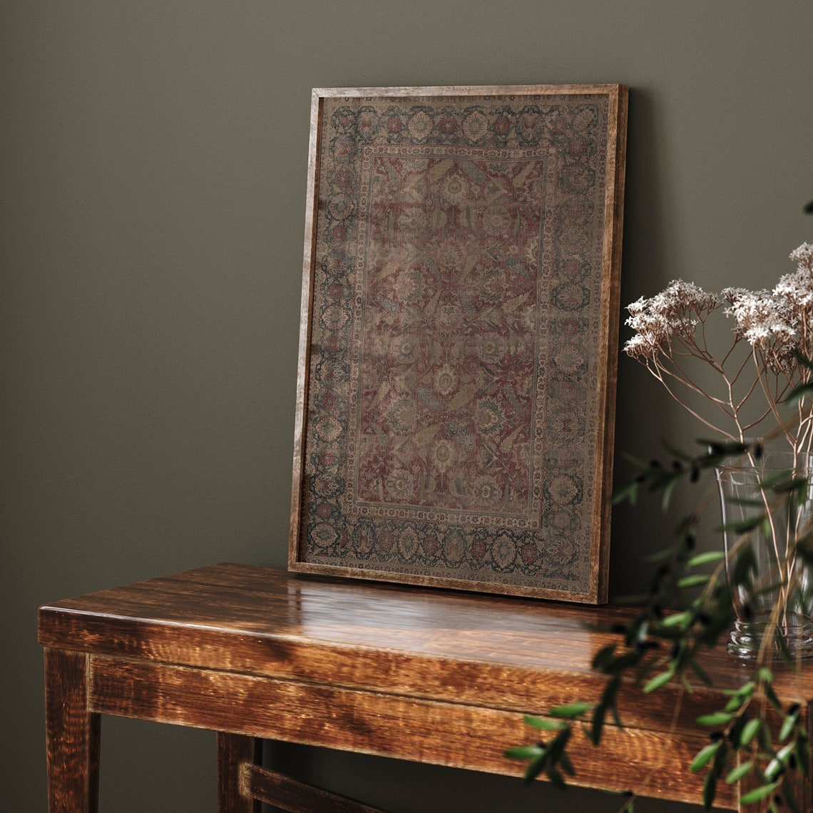 Antique Persian Rug Textile Pattern Vintage Oriental Carpet Poster - Image 5