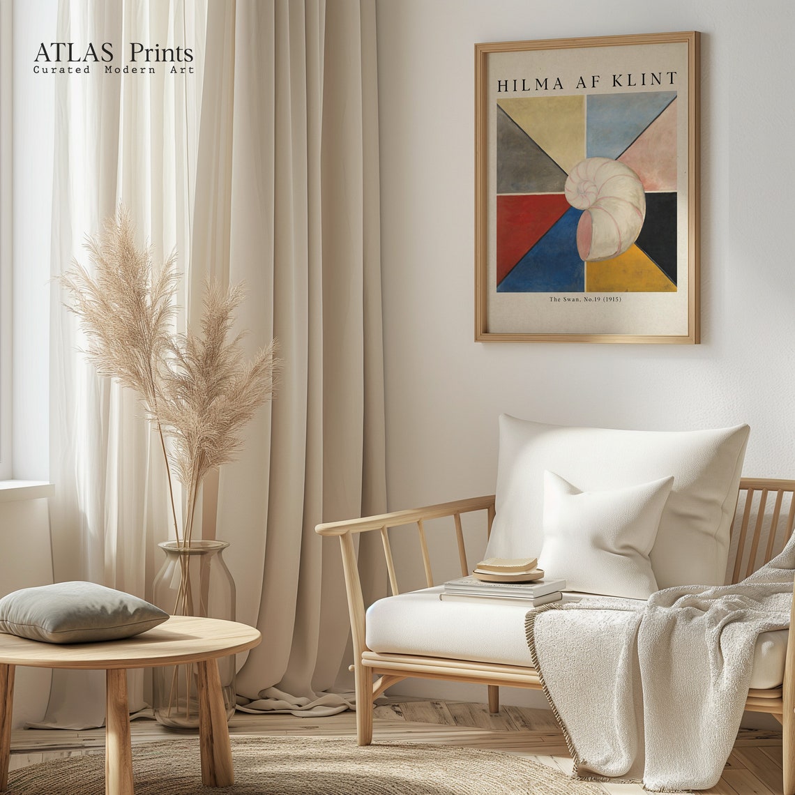 Hilma af Klint The Swan No 19 Nautilus Shell Grid Art Poster - Image 4