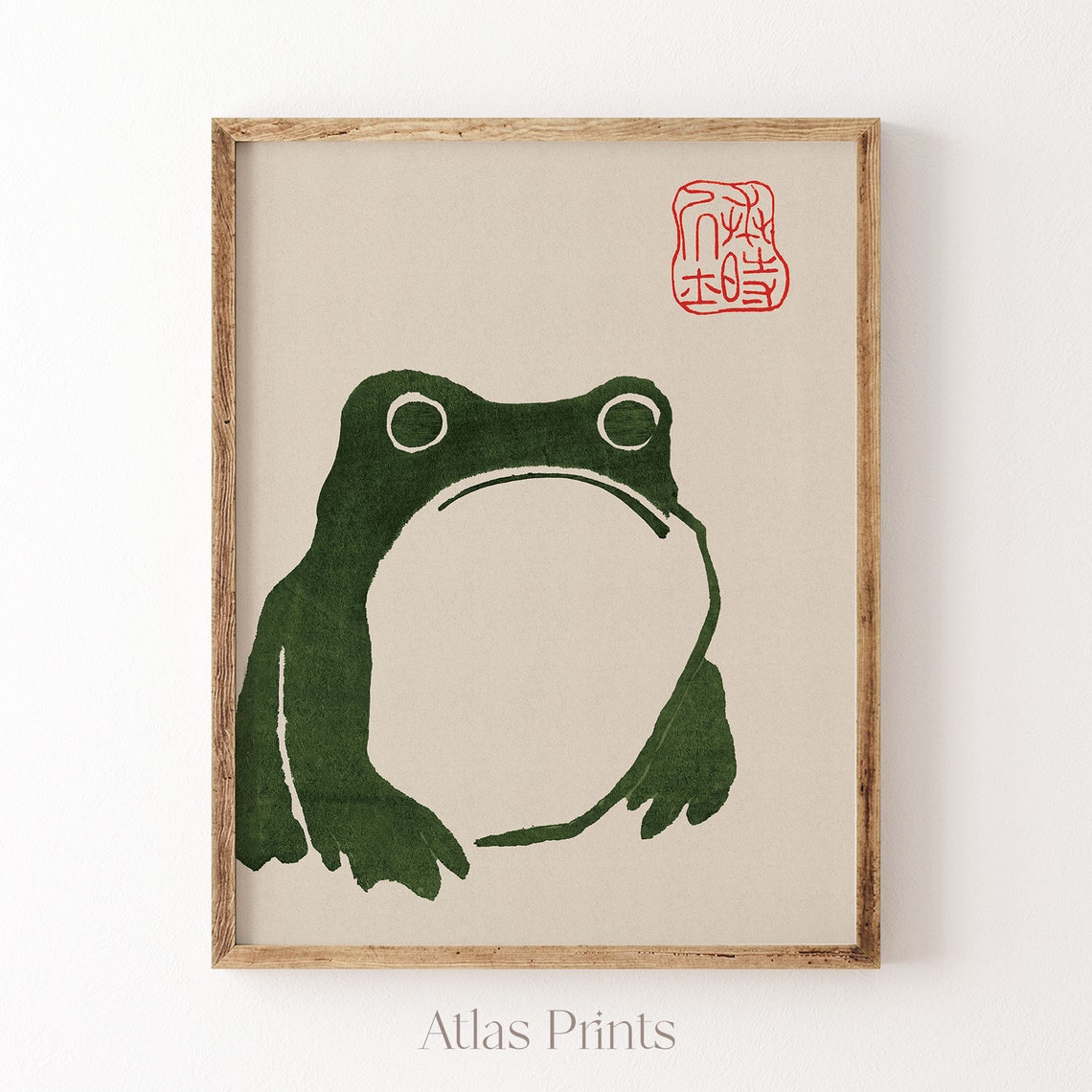 Matsumoto Hoji Frog Art Print Frog Japanese Art Woodblock Poster Matsumoto Hoji Vintage Art Print Vintage Funny Animal Print