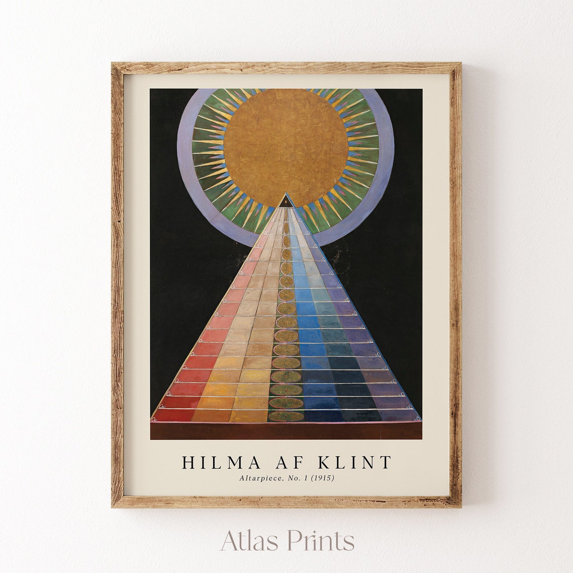 Hilma af Klint Altarpiece No.1 1915 Rainbow Pyramid Sun Poster