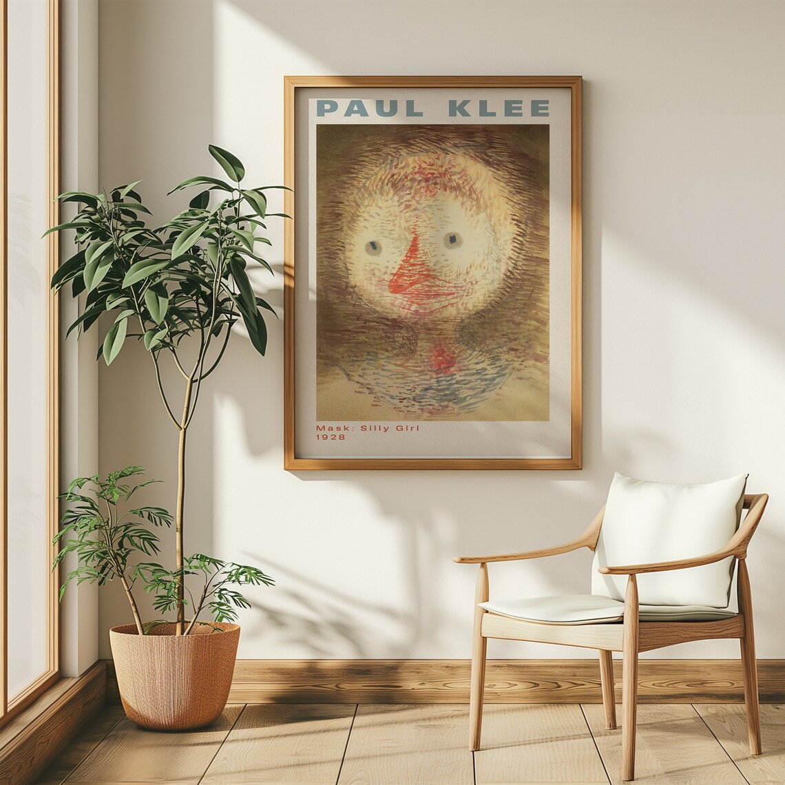 Paul Klee Mask Silly Girl 1928 Whimsical Childlike Face Poster - Image 3