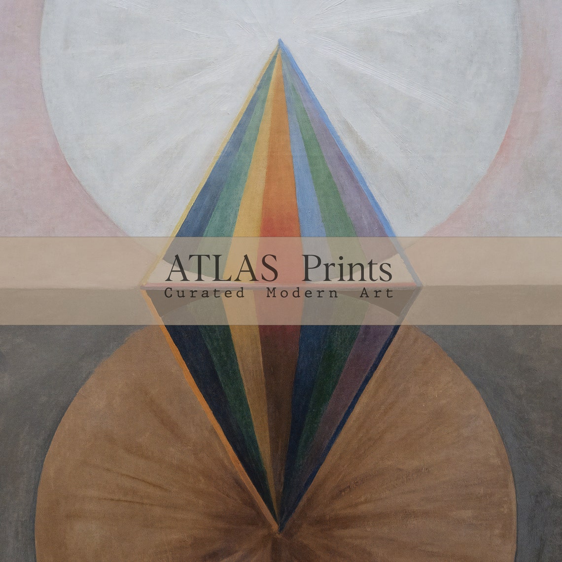 Hilma af Klint The Swan No 12 Rainbow Pyramid Mirror Art Poster - Image 2