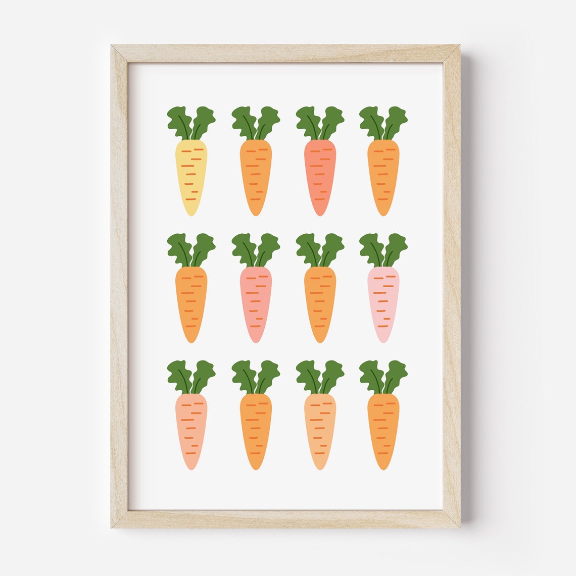 Cute Spring Prints Kids Easter Decor Easter Carrot Print Spring Prints Spring Wall Art Easter Digital Download - Image 2