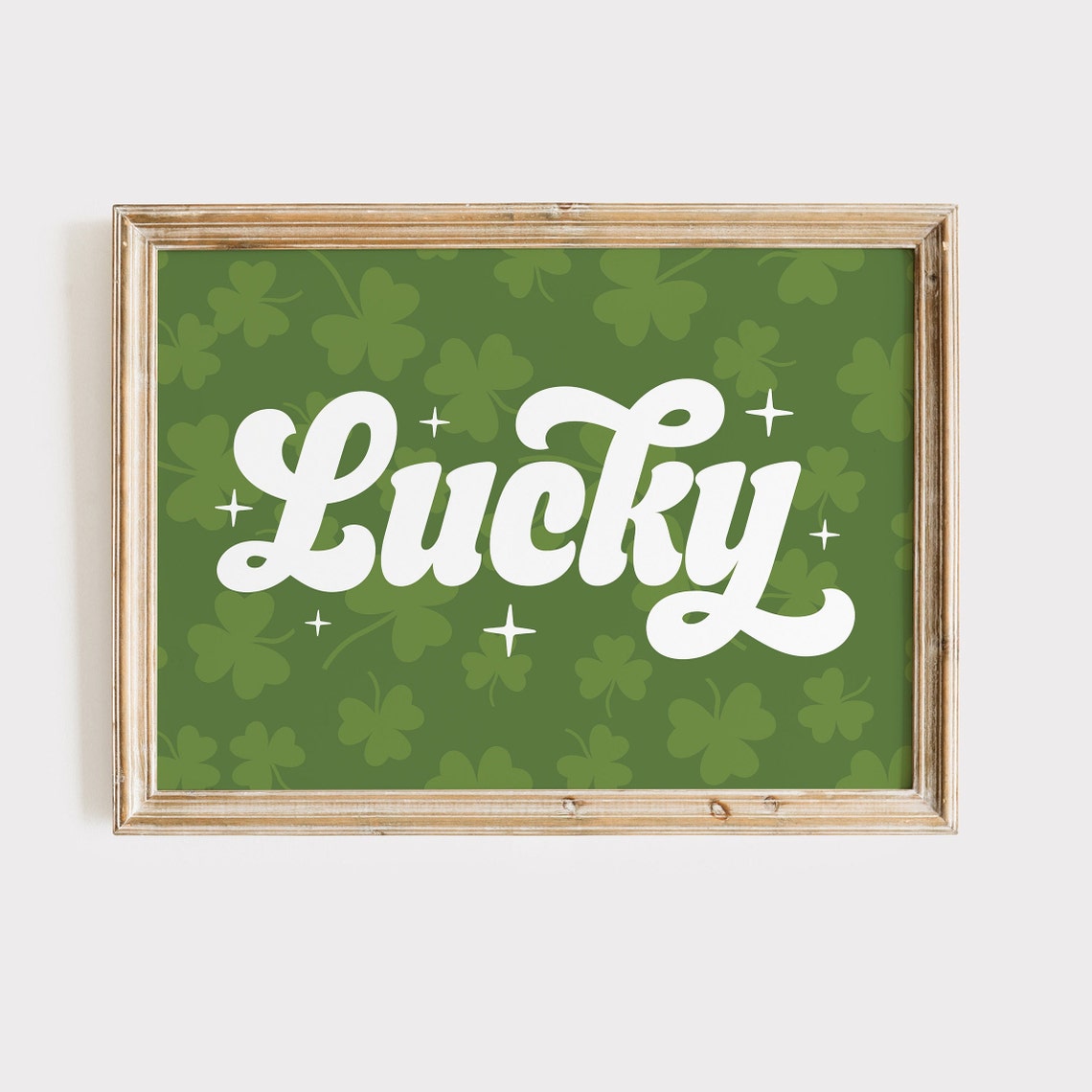 Lucky Print St Patricks Day Print Cute St Patricks Decor Shamrock Prints St Paddys Wall Art Digital Download