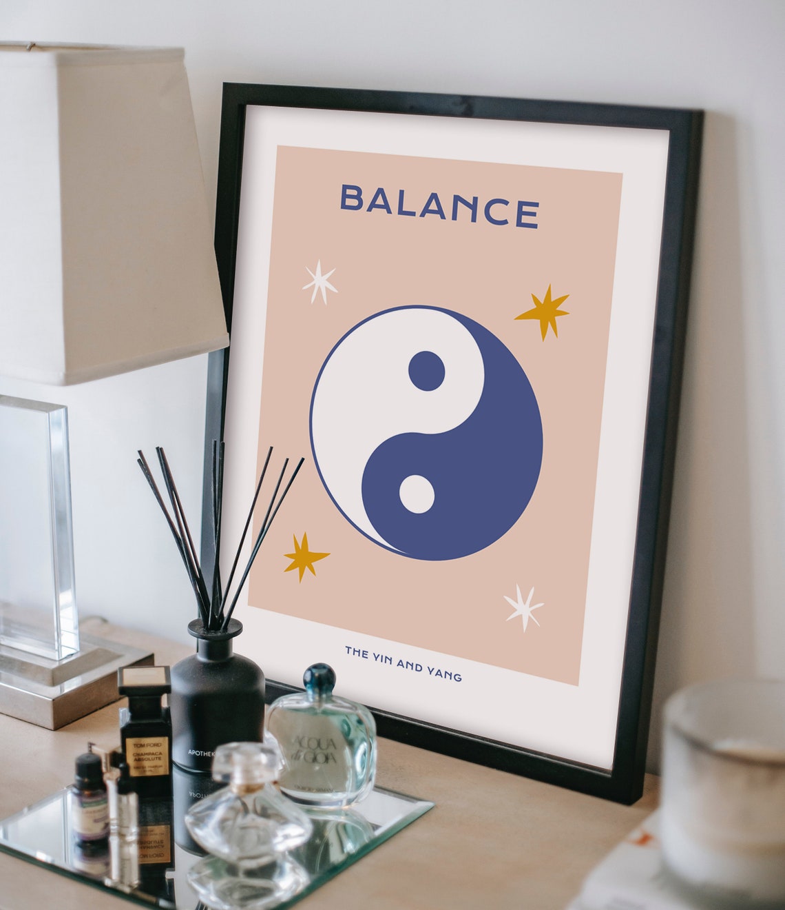 Balance Yin Yang Zen Symbol Spiritual Quote Minimalist Wall Art - Image 4