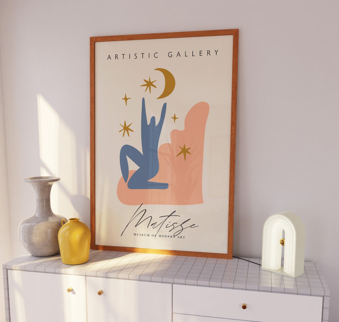 Matisse Blue Dancer Moon Exhibition Artistic Gallery Museum Poster