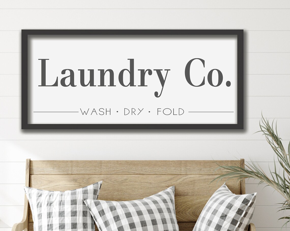 Laundry Room Sign, Farmhouse Style Wall Art
