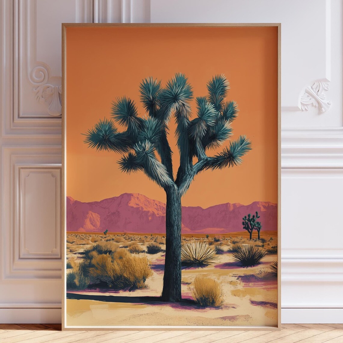 Joshua Tree Vintage Landscape Travel Poster