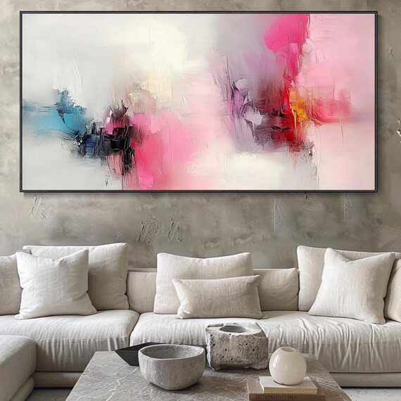 Abstract Wall Art 3d Original Colorful Heavy Textured Wall Art Calming Painting Minimalist Boho Wall Art Living Room Art Gift For Her